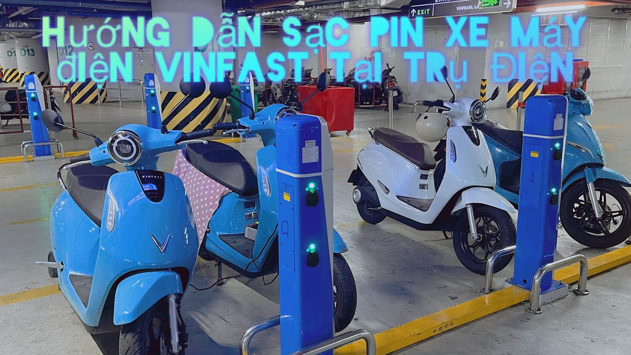 Hướng Dẫn Sạc Pin Xe Máy Điện Vinfast , Tại Trụ Điện. - Phố Vlog