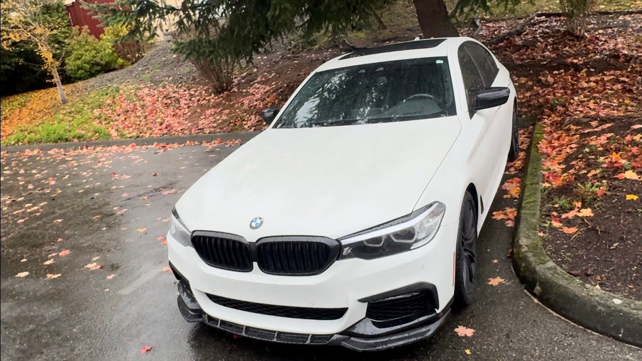 POV RAIN DRIVE BMW 540I IN THE CITY NO TRACTION (500)HP STAGE 2