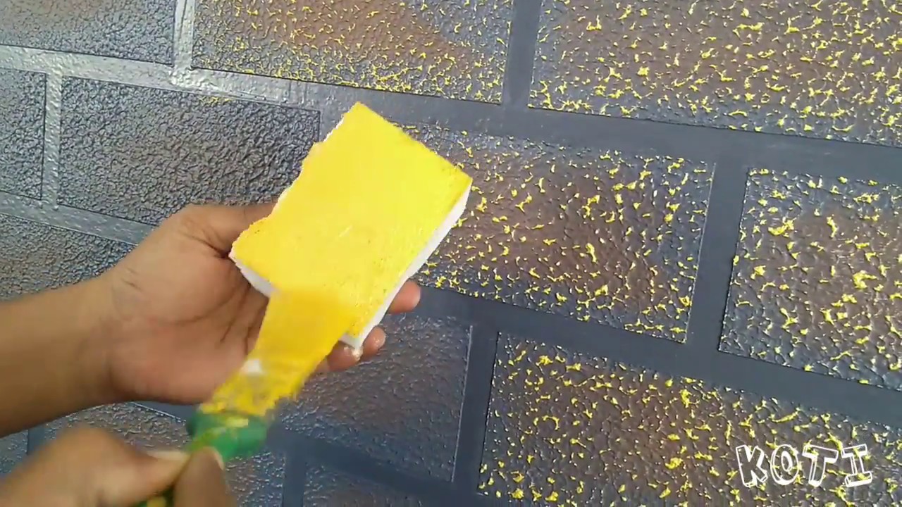 Brick wall painting techniques colour combination