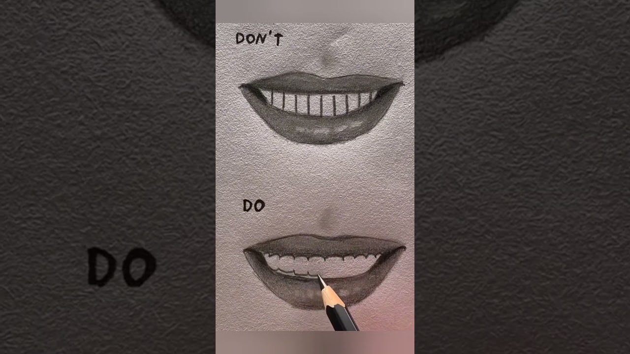 How to draw teeth #asmr #drawing #asmrart #draw #howtodraw