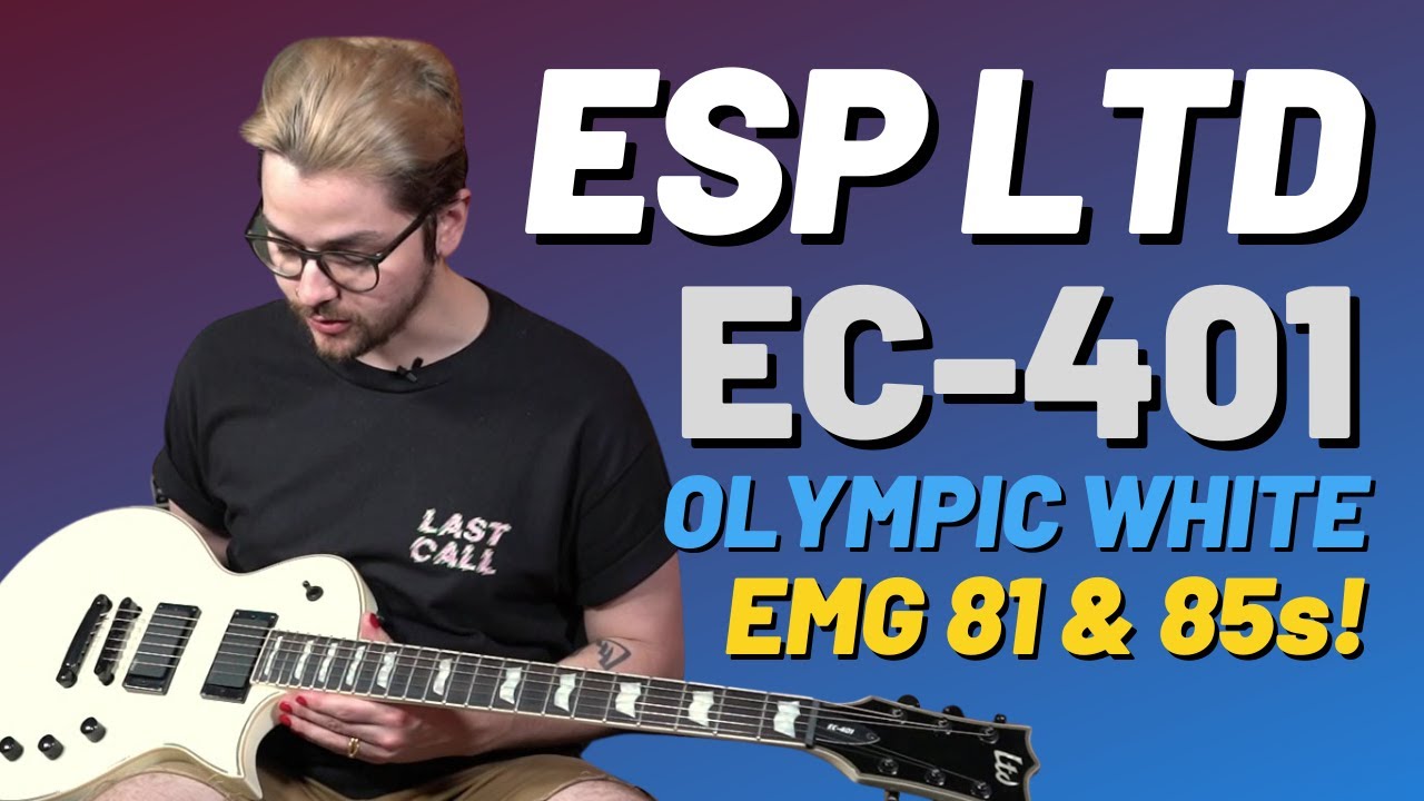 ESP LTD EC-401 Olympic White w/ EMG 81 & 85s! | Active Pickups through Fender Blues JR |