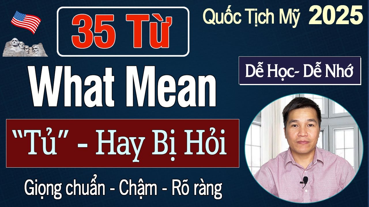 Dễ Học Dễ Nhớ 35 Từ What ... Mean 