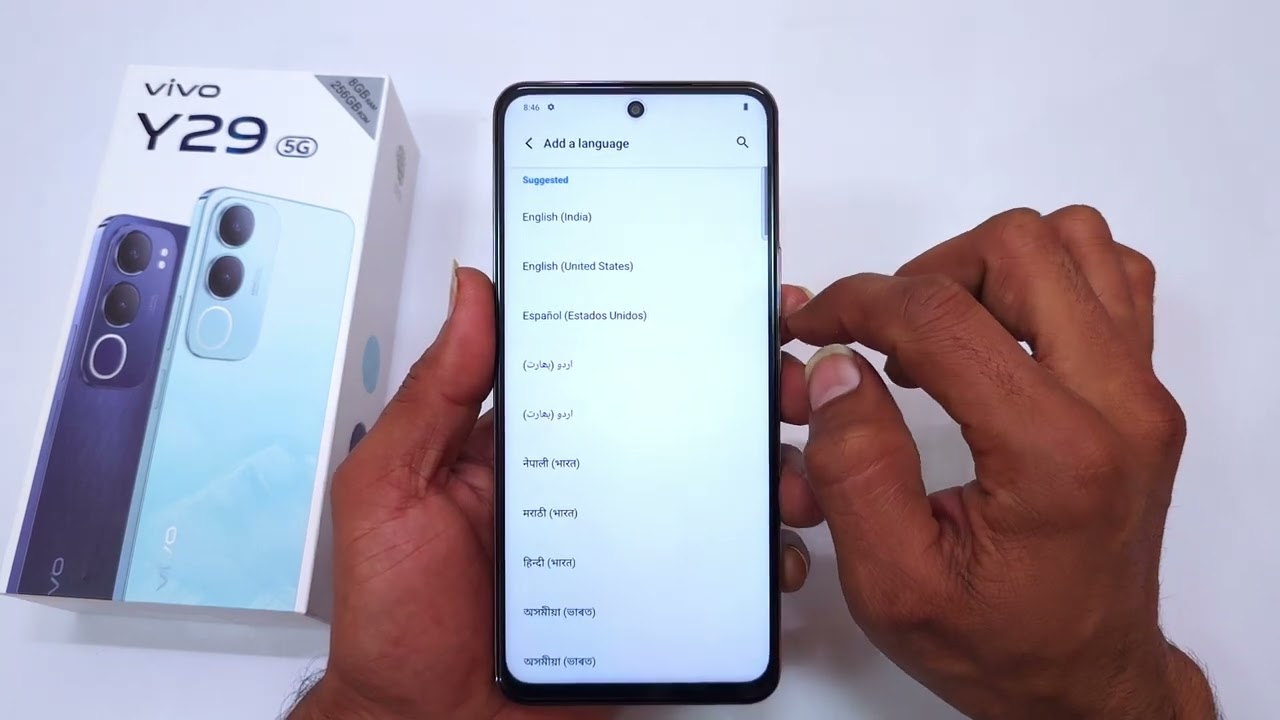 How to change language in Vivo Y29 5G/Vivo Y29 language settings/bhasha kaise change kare Vivo Y29