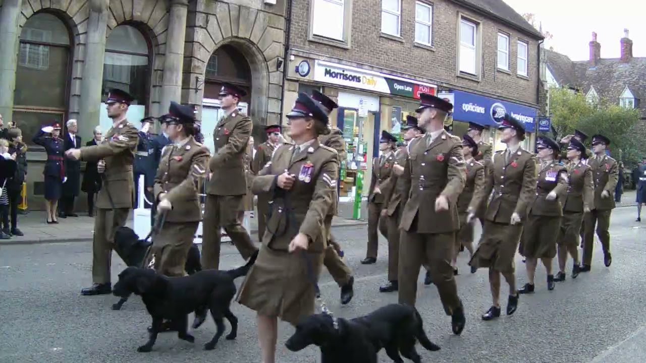 Oakham Remembrance Commemorations Concluded with Parade, Lord Lieutenant of Rutland took the salute.