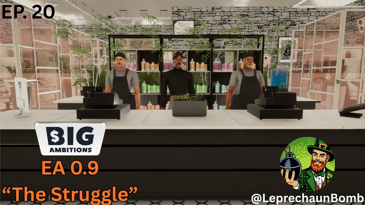 БОЛЬШЕ КРЕСЕЛ, БОЛЬШЕ ДЕНЕГ. РАСШИРЕНИЕ ПАРИКМАХЕРСКОЙ! - Big Ambitions EA 0.9 Эпизод 20