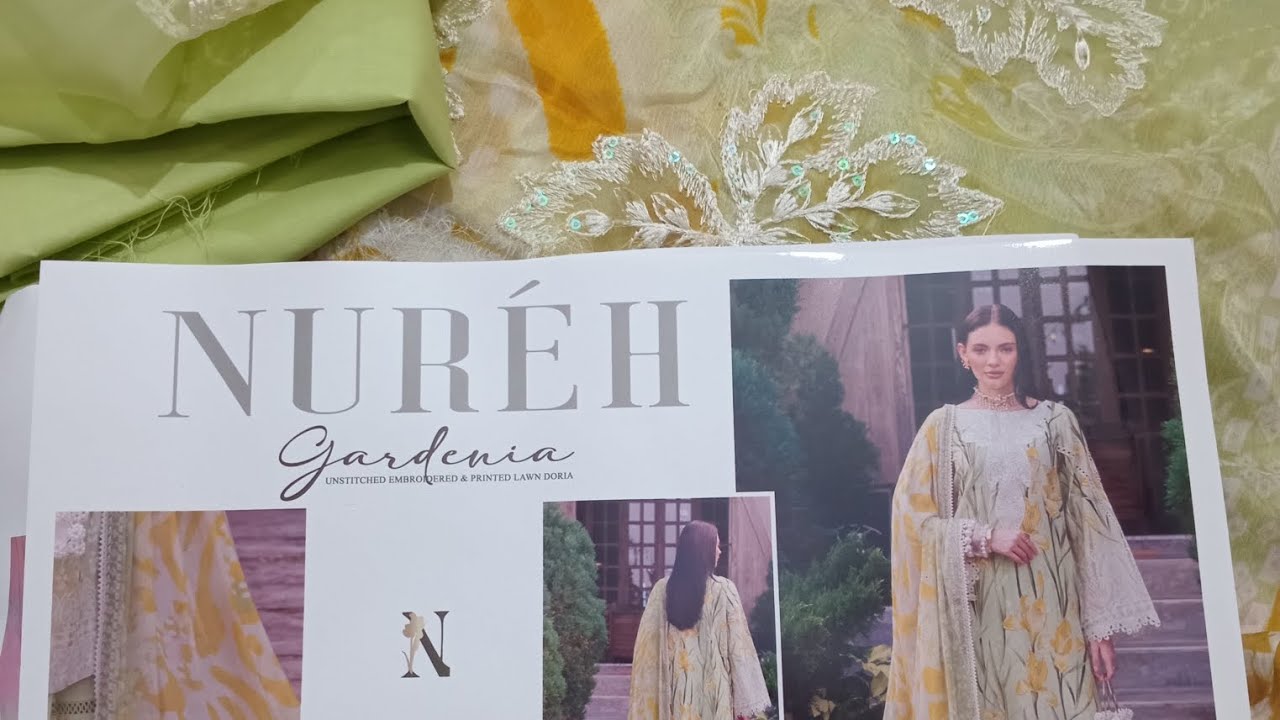 NUREH gardenia عید کے خوبصورت رنگ ✨️🌸Embroidered Lawn 