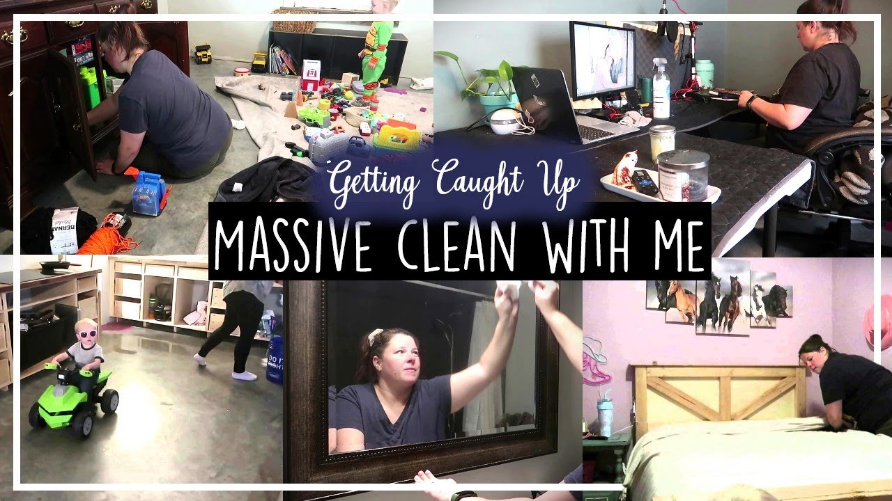 Massive Messy House Clean With Me//An Hour of Cleaning Motivation