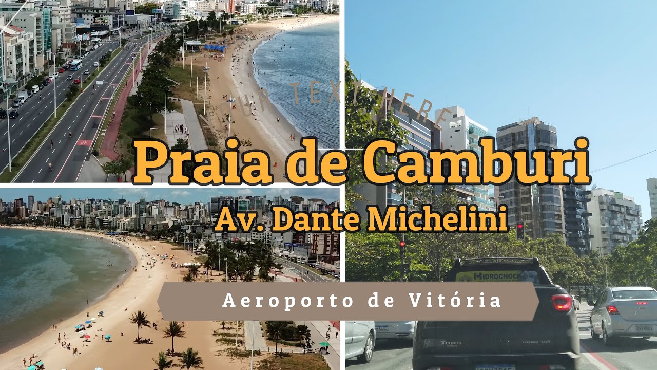 Praia de Camburi via Avenida Dante Michelini até o aeroporto de Vitória em 4K