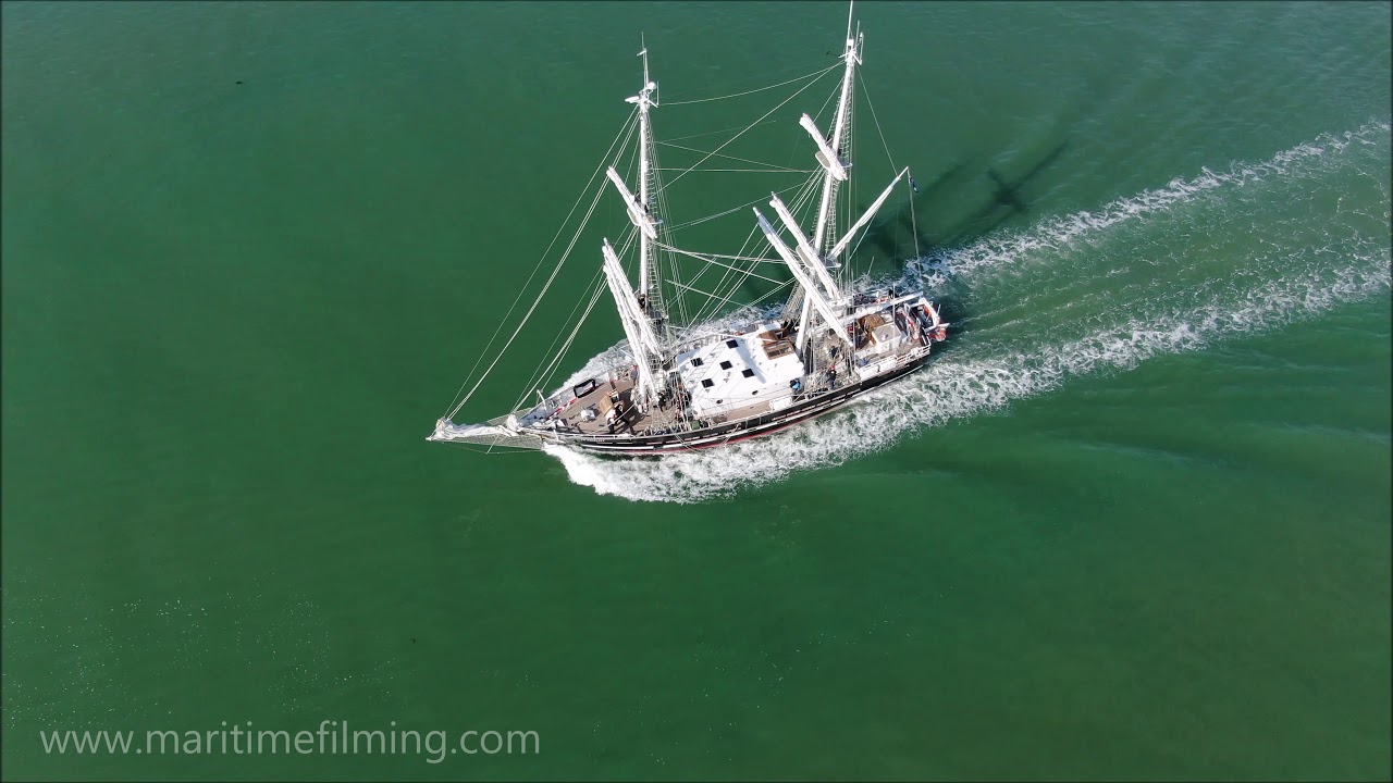 TS Royalist departing Southampton ~ By DRONE [4K]