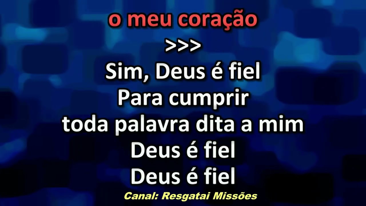 Nani Azevedo - Deus é Fiel - Playback - Karaokê