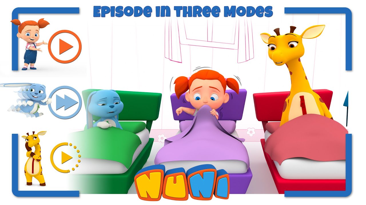 NuNi in Three Modes 🧡💛💙 Bedtime🌙⭐ Monster Under The Bed 👀