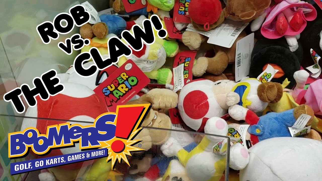 Winning Mario Plushes And More At Boomers | Rob Vs. The Claw