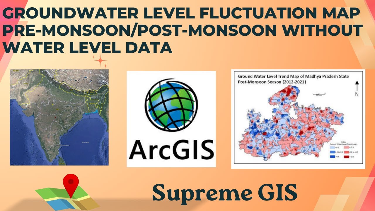 Groundwater Level Fluctuation Map Pre-Monsoon/Post-Monsoon Without Water Level Data in ArcGIS