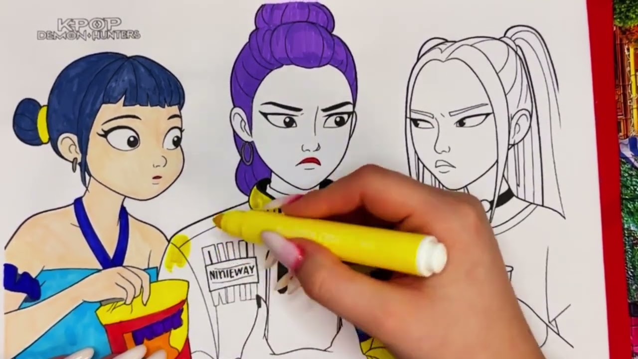 Coloring K-Pop Demon Hunters | Part 2 - Rumi |  🎨💜👹