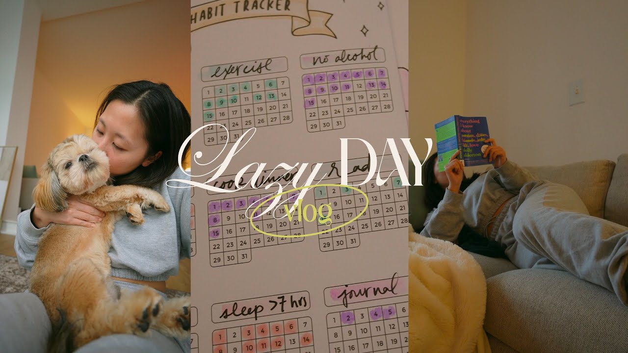 Lazy Day Vlog: It's okay to feel unproductive, doing small things that help & my korean study setup