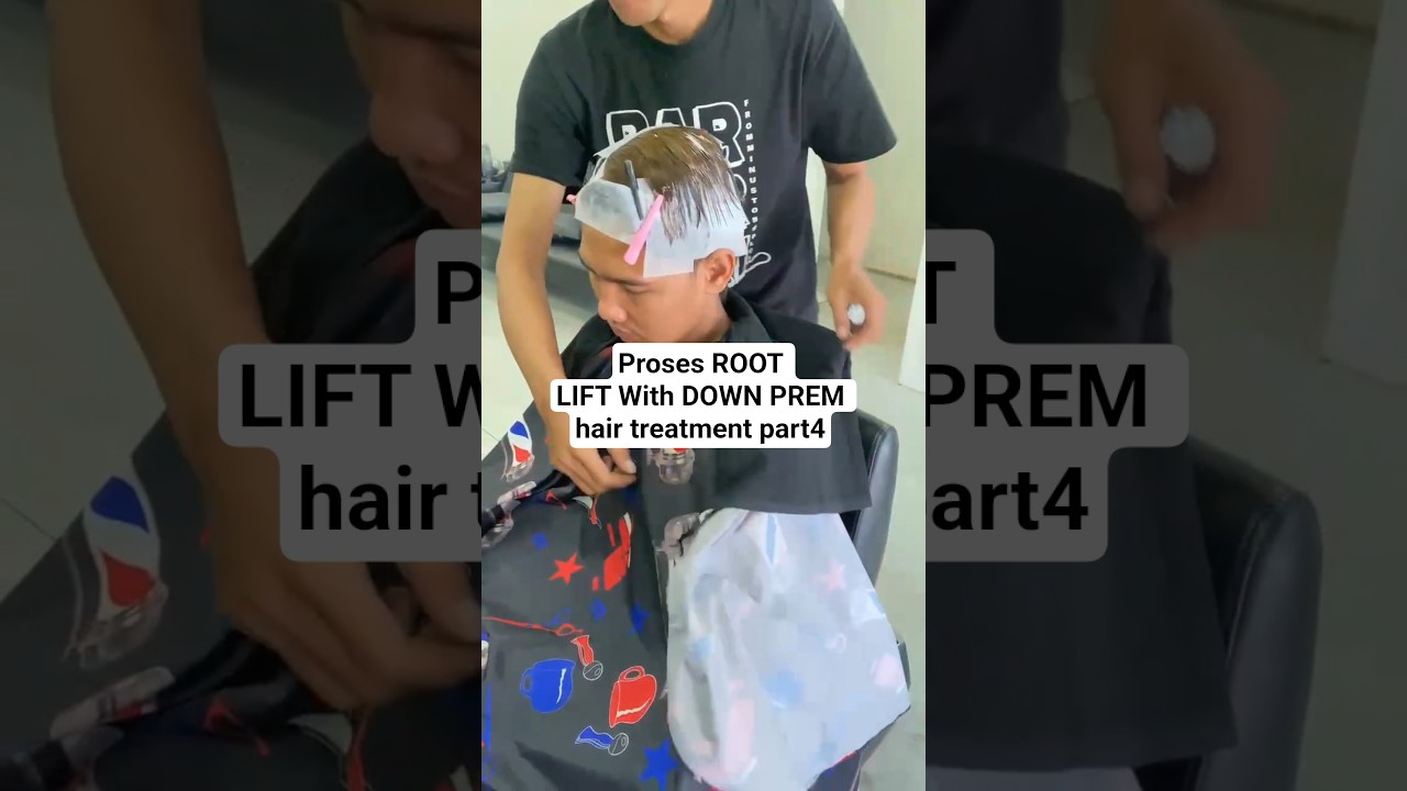 PART4 Proses ROOT LIFT With DOWN PREM hair treatment di BARBER WAI DRAMAGA IPB 