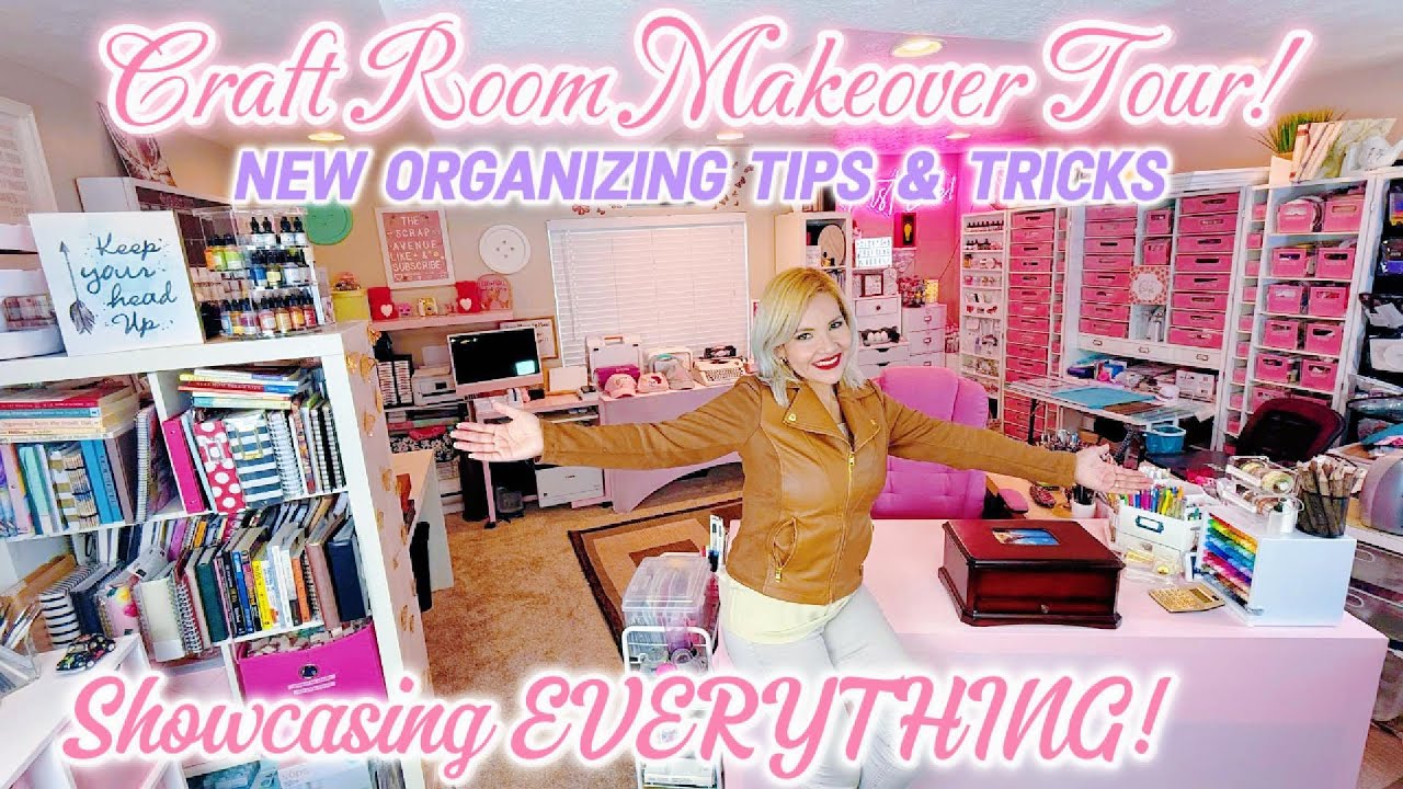 🎀Craft Room Makeover Tour🎀  New organizing ideas and giveaway🎀 I'm showcasing EVERYTHING I OWN!🎀