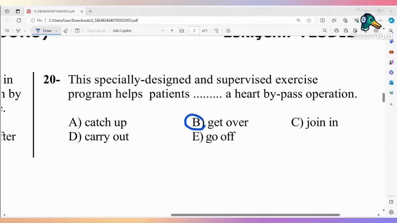 Phrasal verbs testlərinin izahı