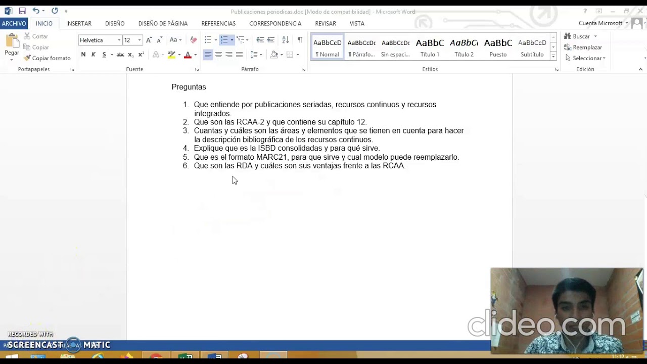 Catalogaci&oacute;n descriptiva y anal&iacute;tica, formato MARC21