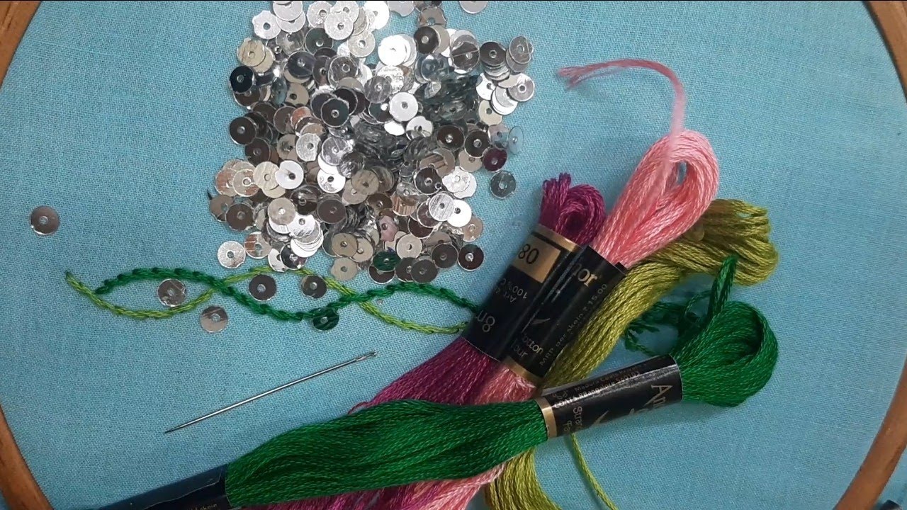 beautiful borderline hand embroidery design