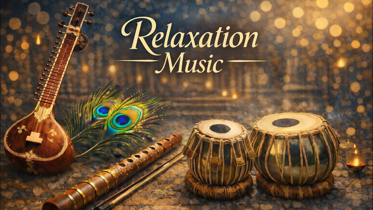 Relaxing Indian Instrumental Music | Sitar, Flute, Tabla | Deep Meditation & Stress Relief
