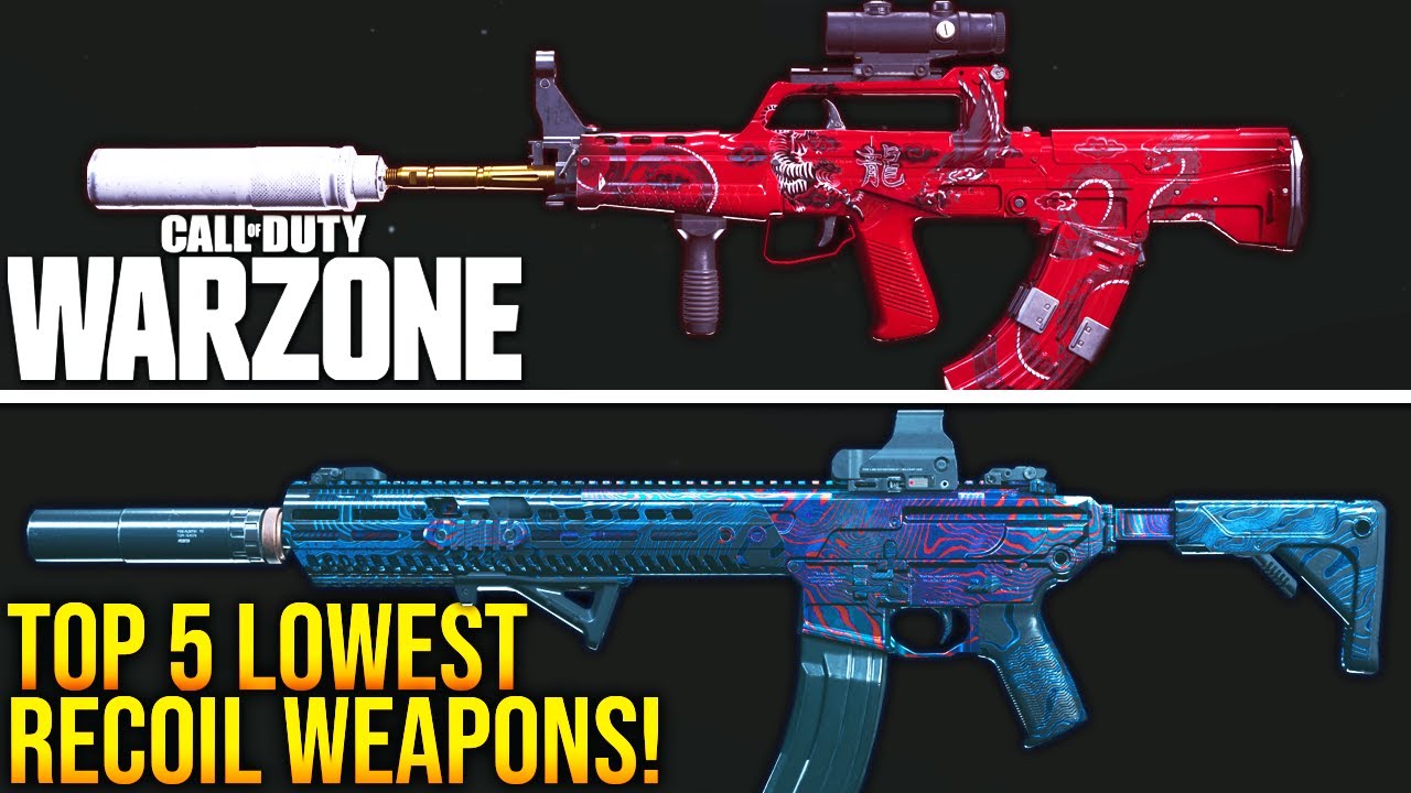 Call Of Duty WARZONE: TOP 5 LOWEST RECOIL WEAPONS! (WARZONE Best Loadouts)