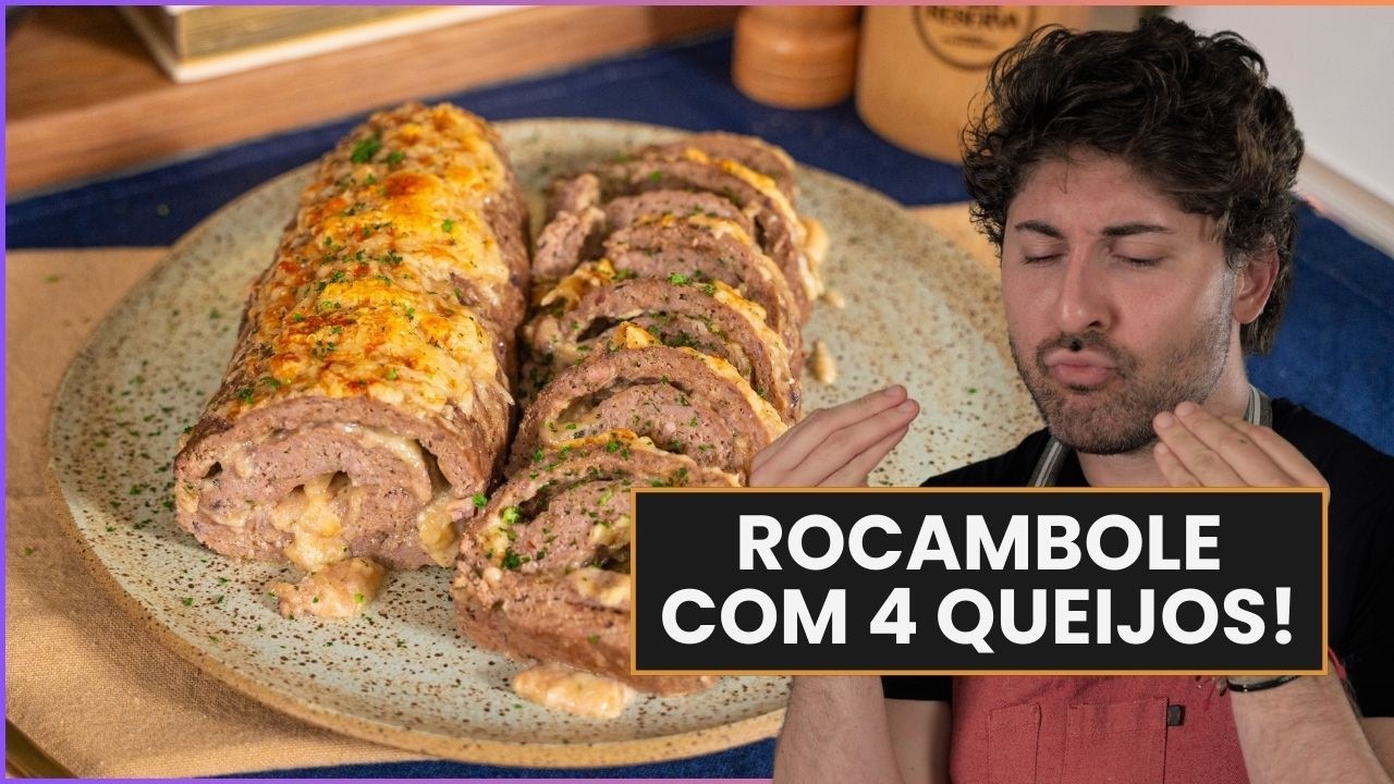 Rocambole de Carne com 4 Queijos 🧀🔥 | Suculento, Fácil e Cheio de Sabor!