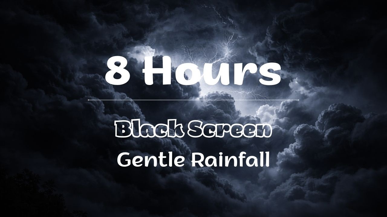8 Hours of Gentle Rain Sounds | Black Screen | Deep Sleep