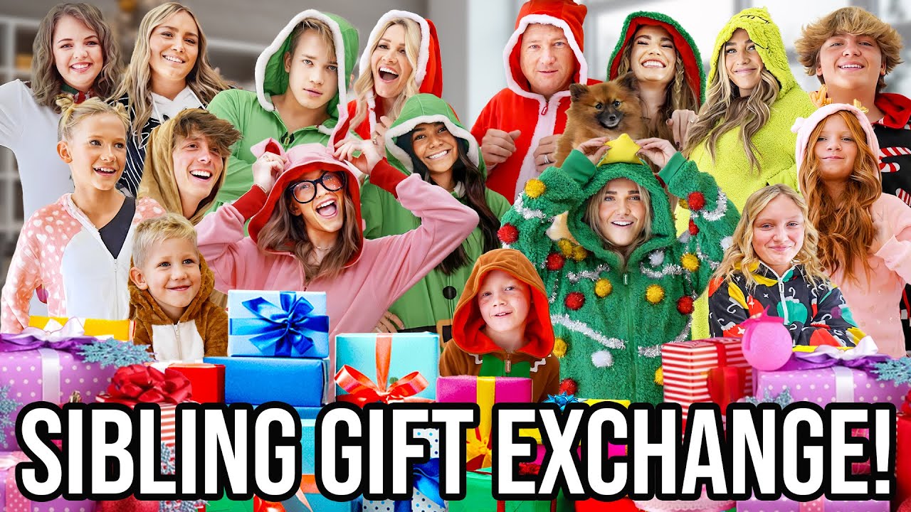 SiBLiNG GIFT EXCHANGE w/ 16 KiDS 2023!!! 🎁
