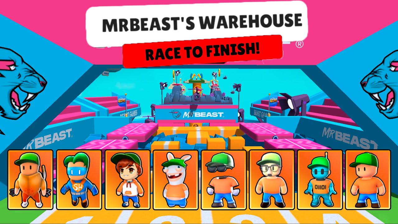 ALL MR. STUMBLE SKINS vs Mr.Beast's Warehouse in Stumble Guys 0.60