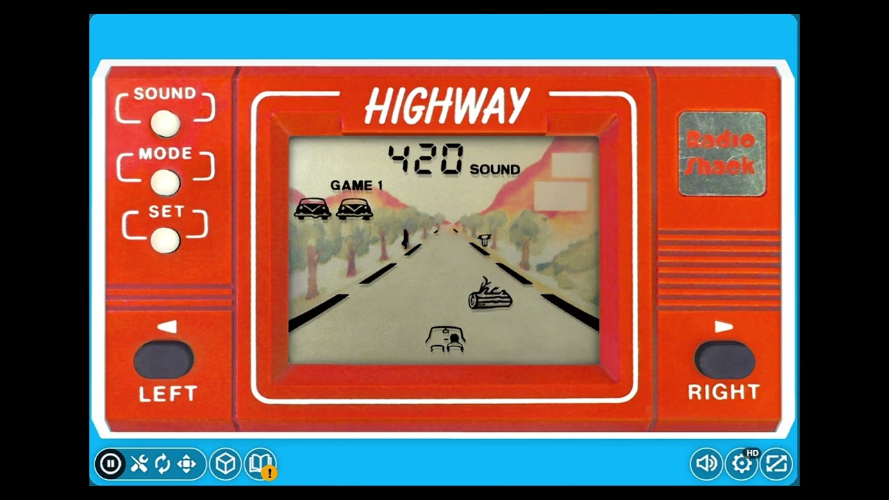 LCD Highway Game by Radio Shack Recreated in Browser