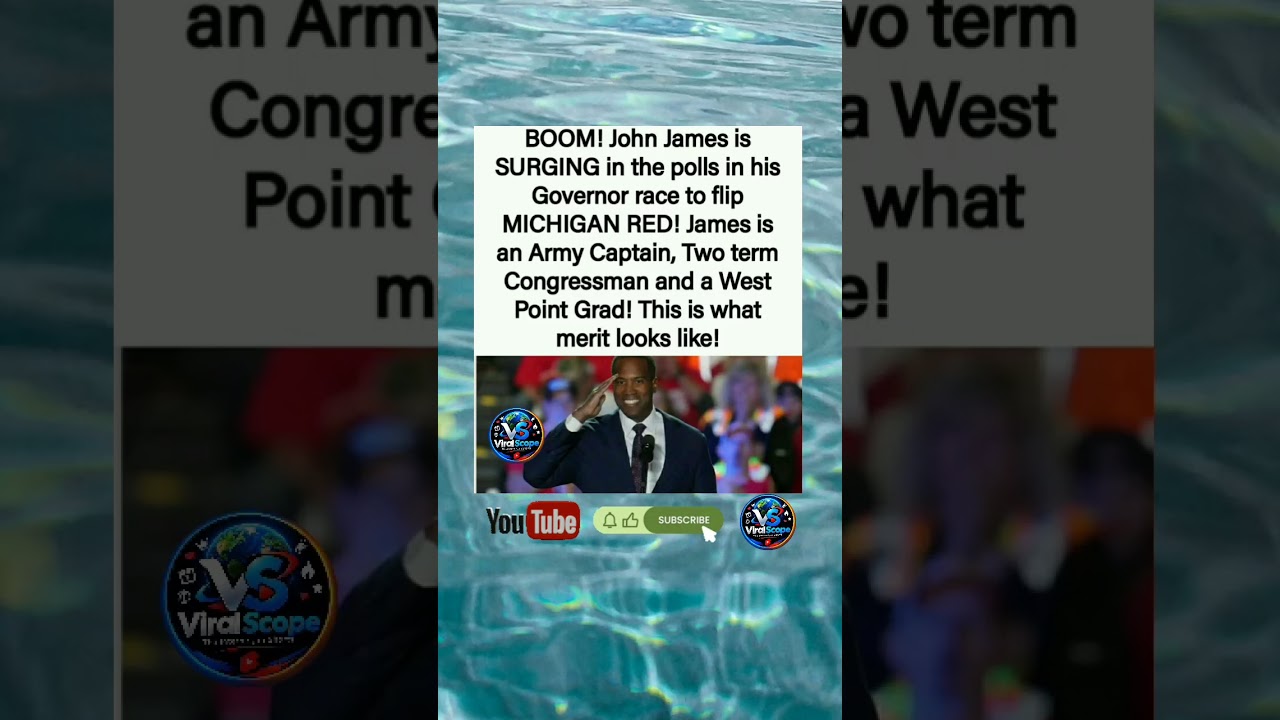 John James post uses bold sans-serif layout to farm Michigan election momentum bait 🛑.#Shorts