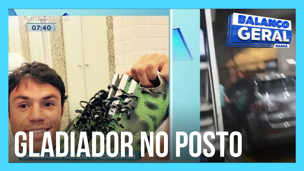 Ex-jogador Kleber Gladiador é gravado agredindo funcionários de posto
