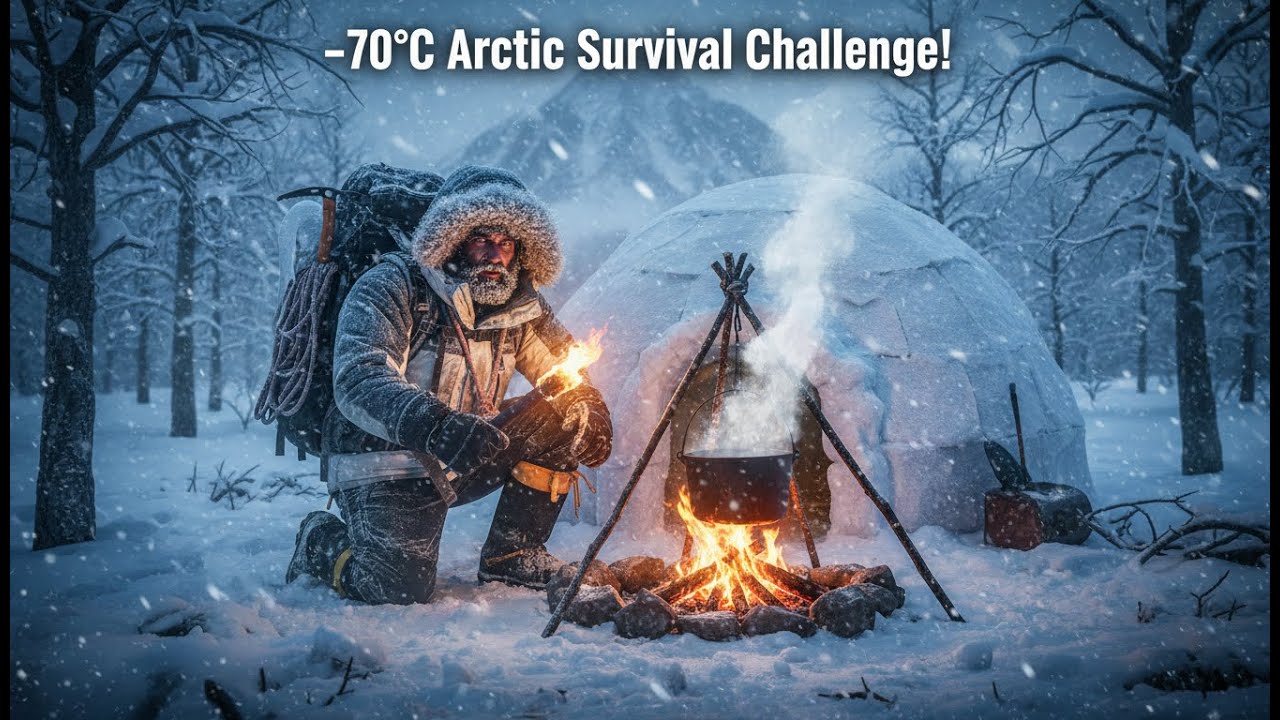 “Trapped at –70°C Arctic Survival Challenge | Deadly Frozen Wilderness”