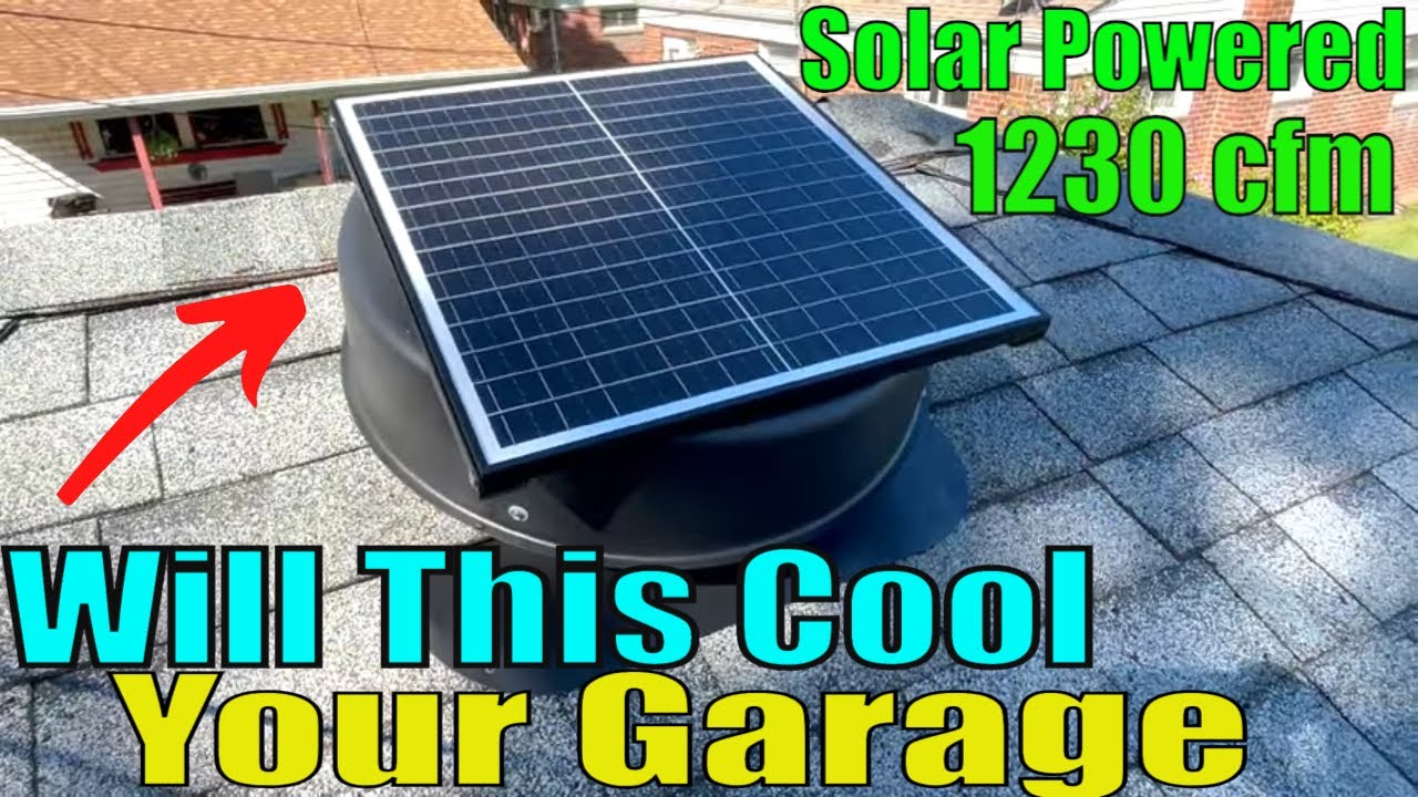 Установка вентилятора Vevor Solar Attic Fan для охлаждения вашего гаража