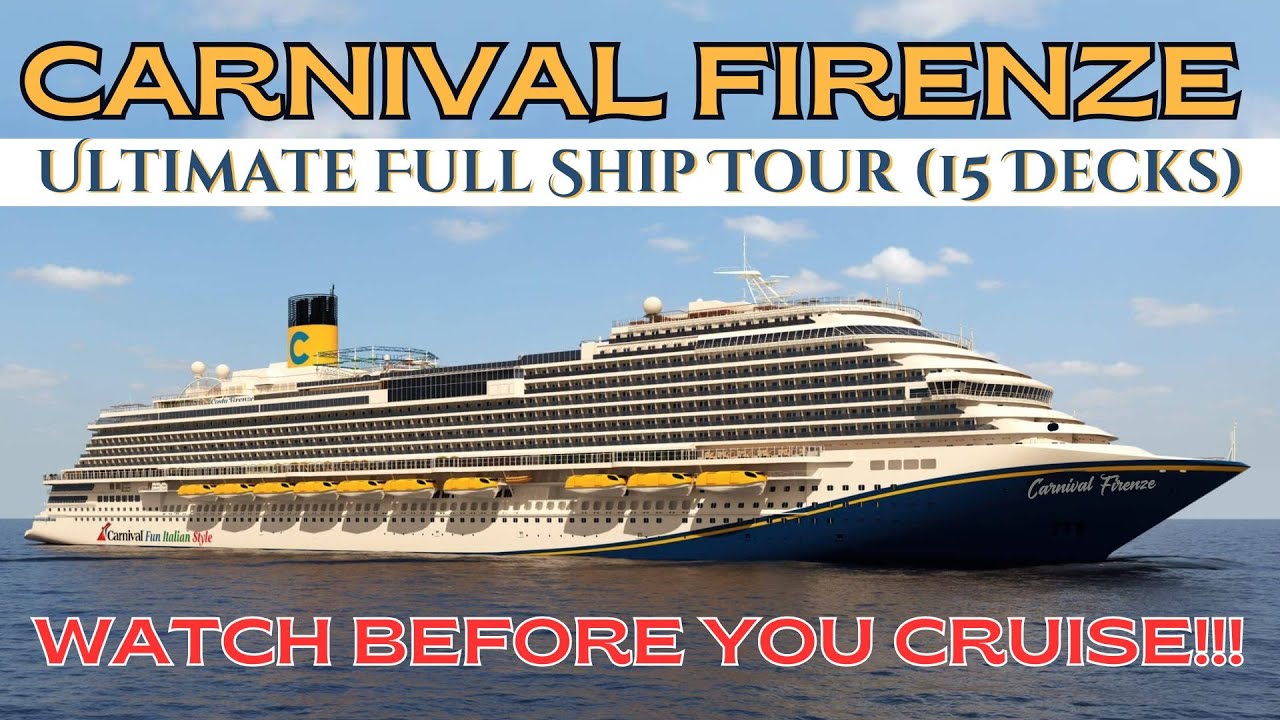 The ULTIMATE Carnival Firenze FULL SHIP TOUR! (Deck 0 to Deck 15)
