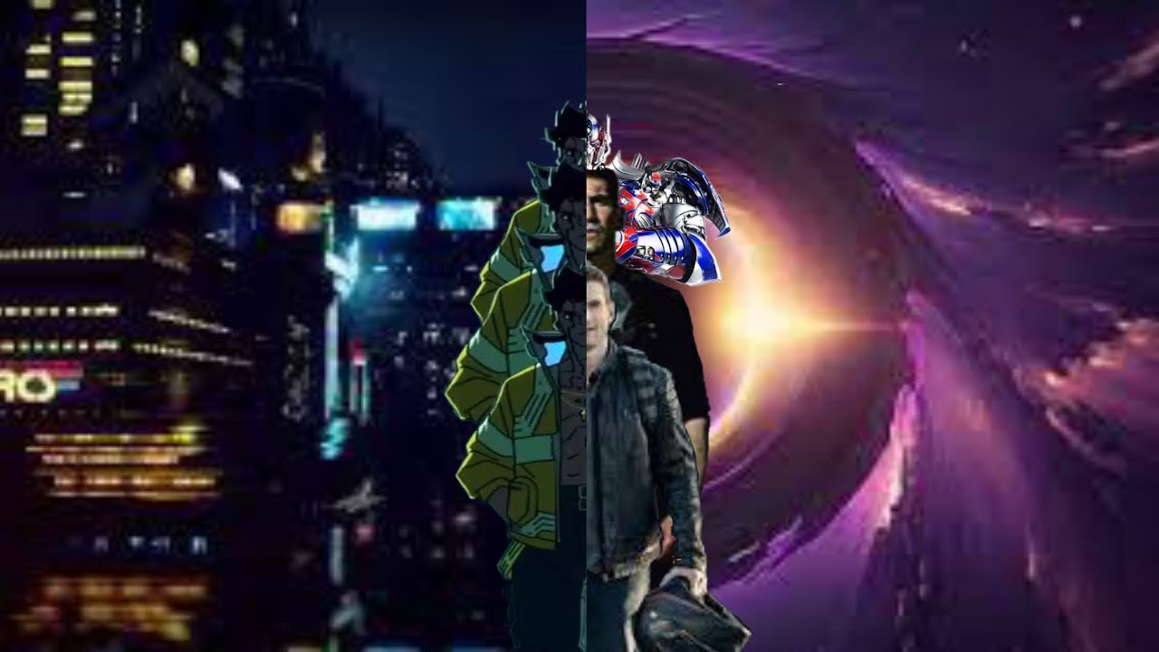 Cyberpunk edgerunner react to David as Optimus prime, the punisher and street from swat