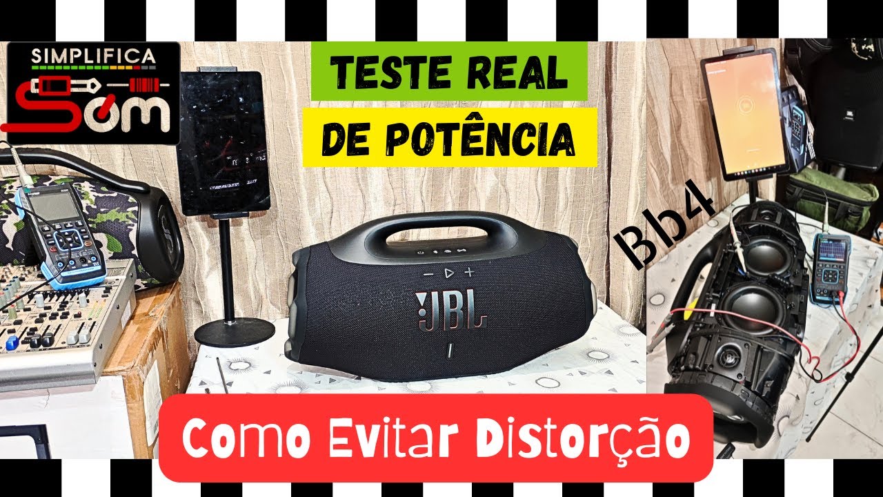 JBL Boombox 4: Desmontando a Caixa - Medindo Potência e Como Evitar a Distorção no Som