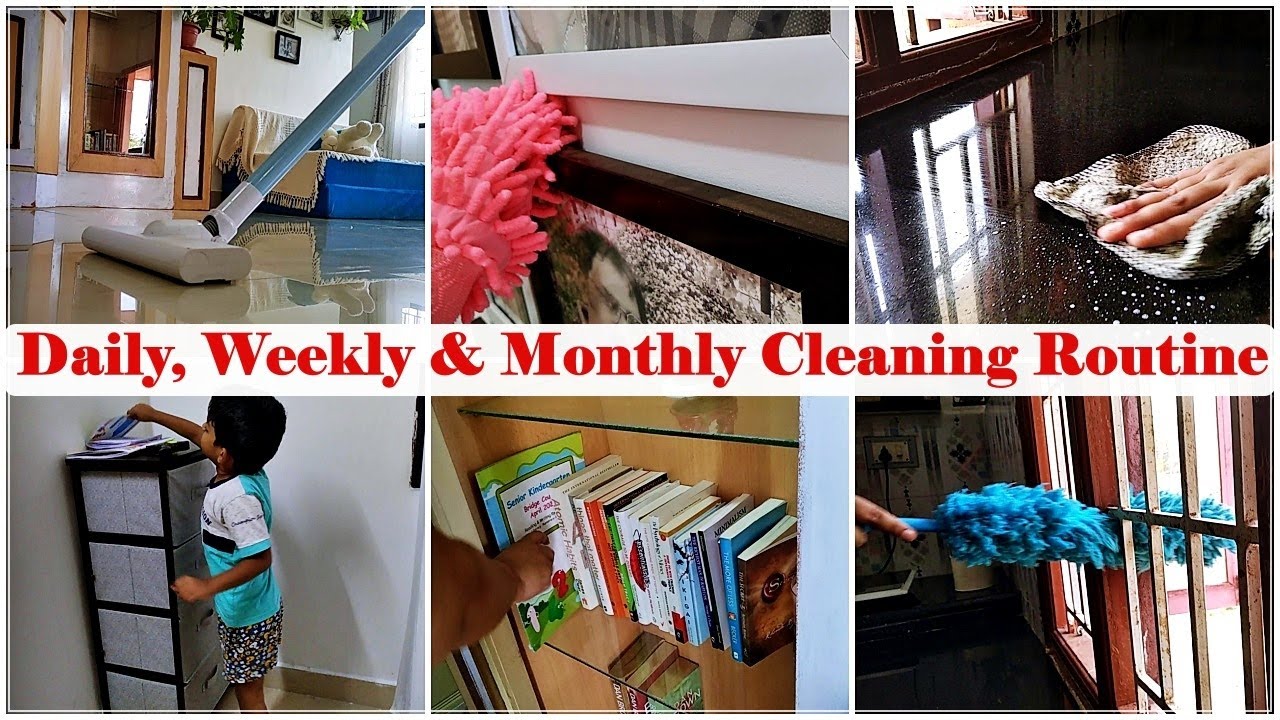 Just 1 hour is enough to keep a Home Clean & Tidy | Daily, Weekly & Monthly Cleaning Routine
