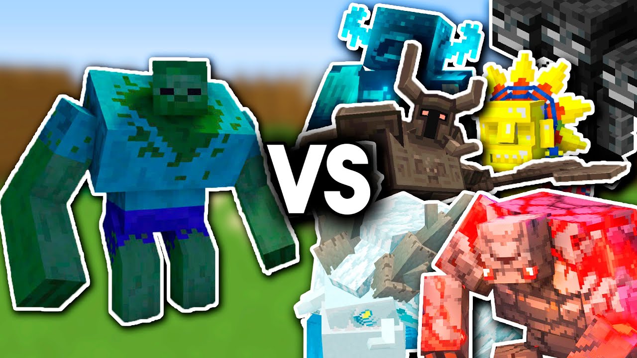 Mutant Zombie VS All Minecraft Bosses | Minecraft Mob Arena