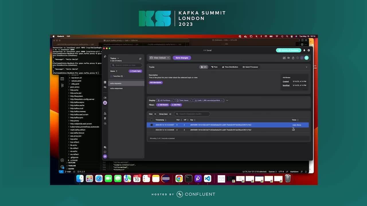 End-to-end Streaming Between gRPC Services via Kafka