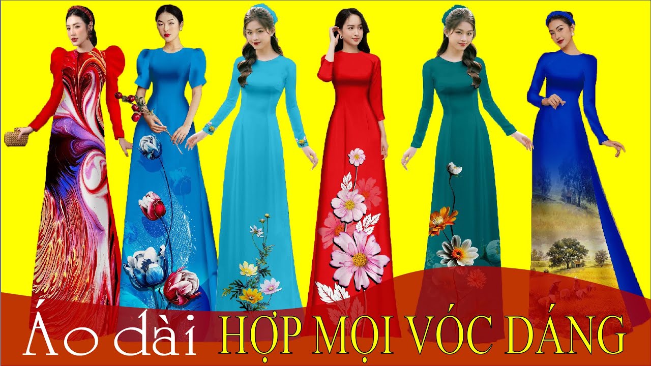 Kiểu áo dài đẹp không kén dáng nên chị em dù cao thấp to nhỏ ĐỀU MẶC ĐẸP💖Vải Áo Dài S