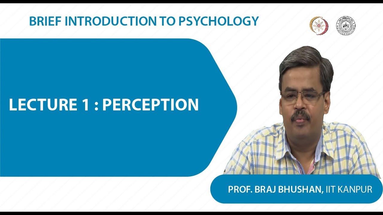 Lecture 1 : Perception