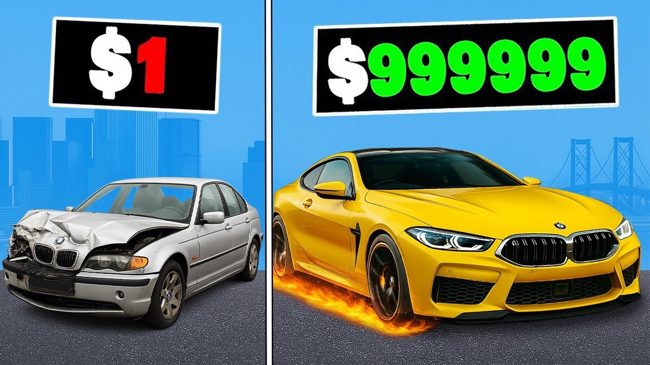 $1 to $1,000,000 BMW Car in GTA 5!