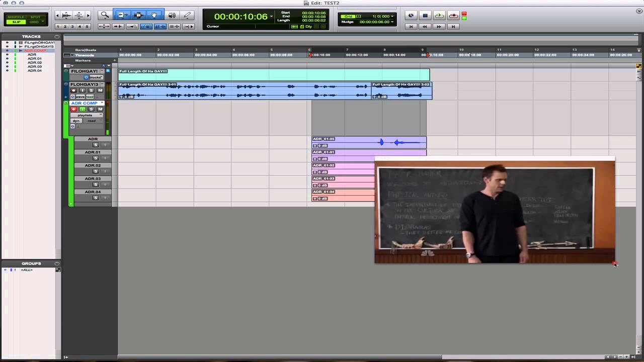 Pro Tools ADR Dubbing Tutorial Using Playlist Comp Feature