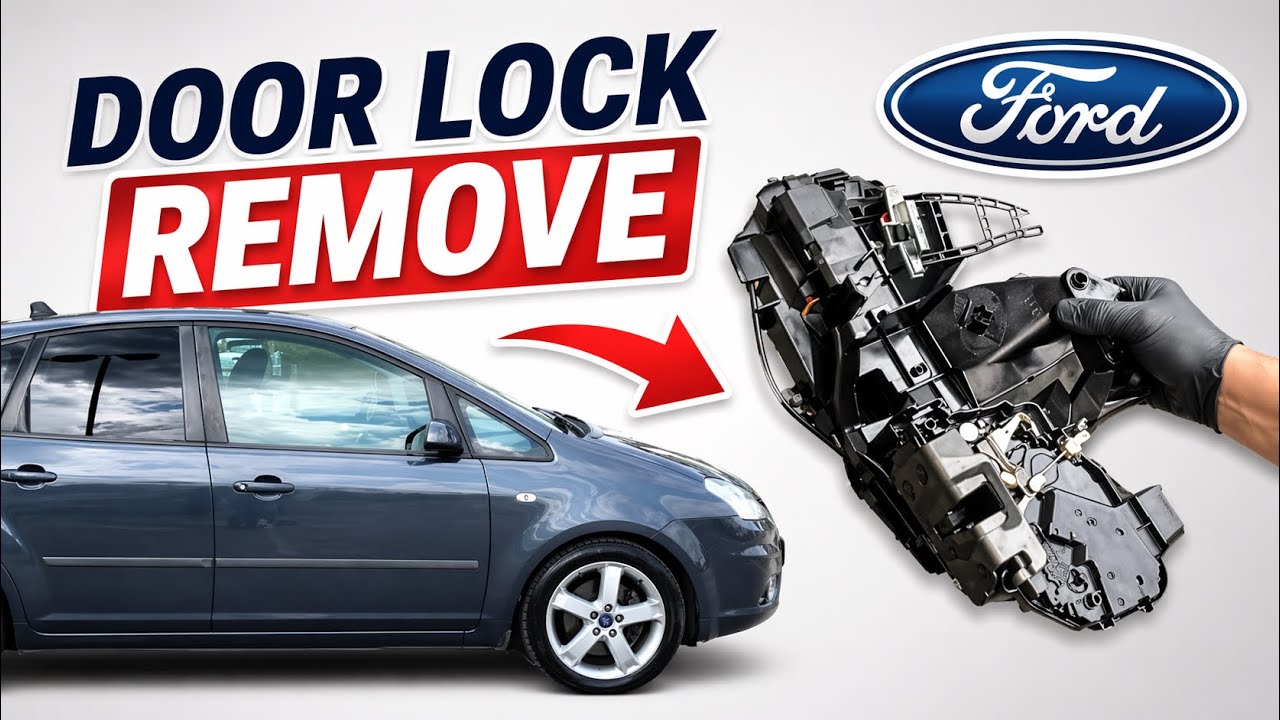Ford  C-Max 2003-2010 Front Driver door lock remove.