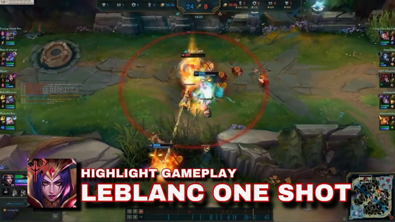 LEBLANC Highlights gameplay - with just one shot | League of Legends