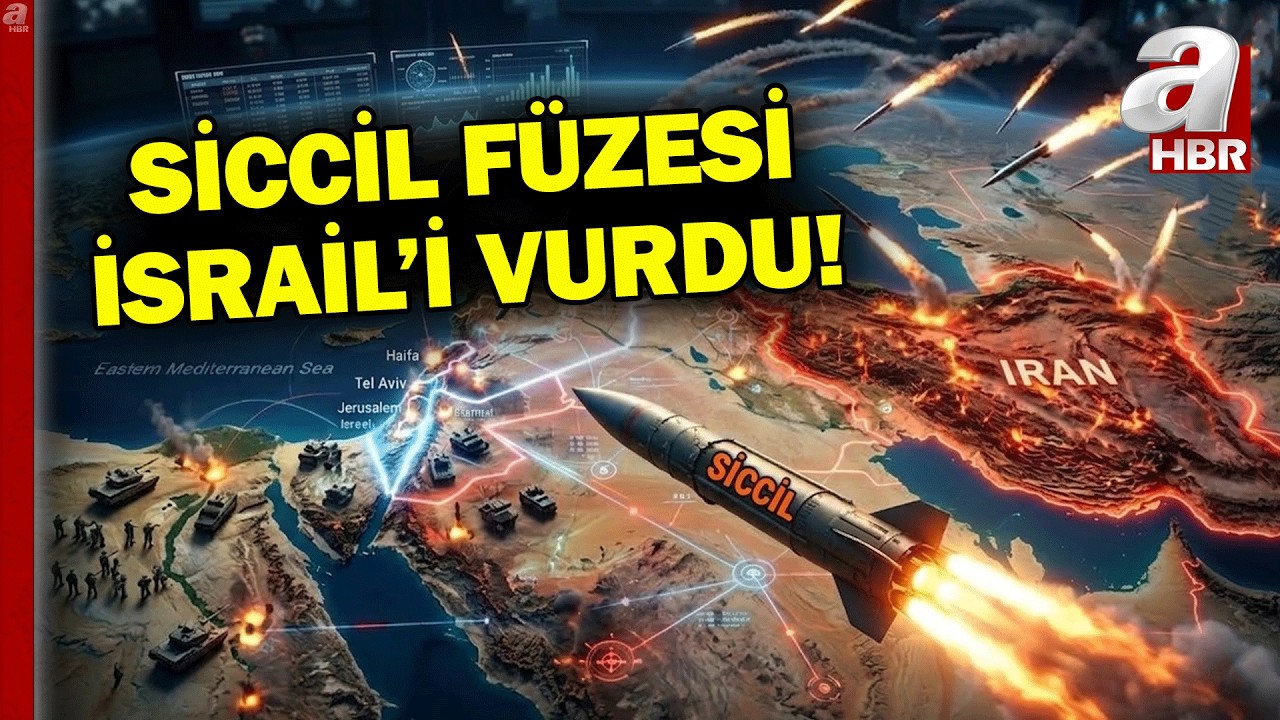 İsrail'de Siren Sesleri... İran İlk Kez SİCCİL Füzesiyle İsrail'i Vurdu! | A Haber
