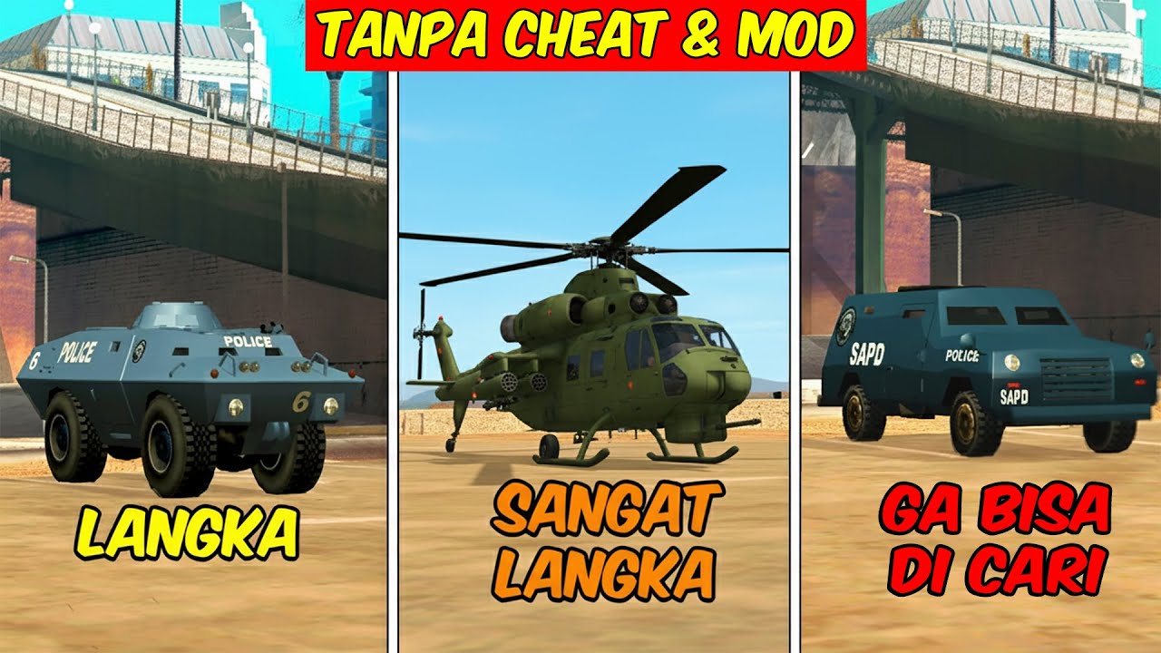 RAHASIA SEMUA KENDARAAN DINAS DI GTA SAN ANDREAS