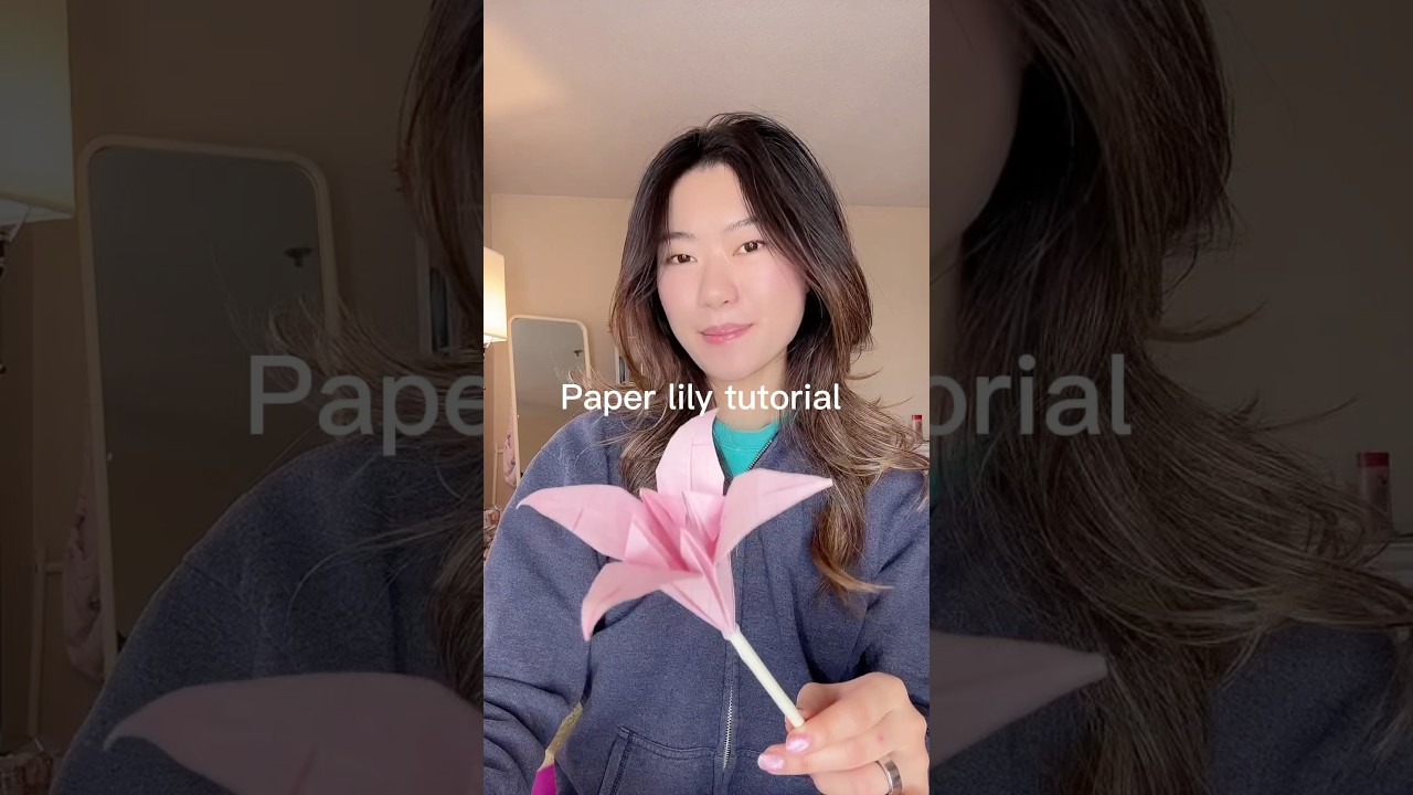 Paper lily tutorial #diy #papercraft #crafts #giftideas